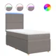 Vidaxl Box spring postelja z vzmetnico taupe 90x200 cm blago