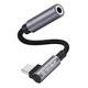 USB-C v AUX 3.5mm audio kabel Techsuit MusicDoX AC7 Hi-Fi zvok, DAC čip, 3A, 0.1m - siv