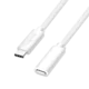 shumee Podaljševalni kabel LogiLink USB-C 2.0, 1 m, PD 3.0, 100 W, USB C/M na C/F, 480 Mb/s, bel