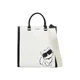 Karl Lagerfeld Ročna torbica Ikon Choupette črna / bela