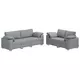 Sofa 2 pcs Svijetlo siva 219 x 80 x 82 cm tkanina