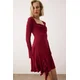 Trendyol Milla ženska haljina Tpraw24El00259, bordo