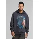 Thorned Mask Oversize Hoody Black with Acid Wash