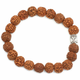 Rudraksha Buddha Bangle Mala BrownRudraksha Buddha Bangle Mala Brown