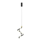LED luster na sajli COLIA LED/19W/230V crna/zlatna