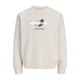 JACK & JONES Majica JCOCLUB siva / antracit / bela