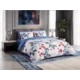 Flanelasta posteljnina iz mikrovlaken BERRY BLOOM belo-modra Dimenzije posteljnine: 70 x 90 cm | 140 x 200 cm