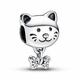 Pandora Cat & Bow Charm Made of Sterling Silver with Zirconia - Compatible Moments Bracelets