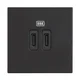 CLASSIA USB VTIČ 2× TIP C/230V AC/5V DC/3A 2M ČRNEGA RAZMERJA RG4286C2