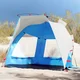 vidaXL Šotor za plažo za 2 osebi moder za hitro postavitev vodoodporen