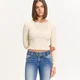 Cropp - Bluza s dezenom - Krem