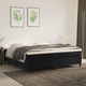 vidaXL Box spring postelja z vzmetnico črna 200x200 cm žamet