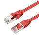 MicroConnect S/FTP CAT6 kabel 10 m rdeč LSZH PiMF 4x2xAWG 28, CU, SSTP610R