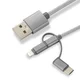 CoreParts 3-in-1 adapter polnilni kabel Micro USB, USB-C in Lightning, najlonsko pleten