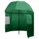 vidaXL Ribiški Dežnik Zelene Barve 300×240 cm