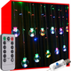 Božićna svjetla svjetlosna zavjesa 108 LED RGB 8 funkcija USB kuglice