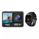 Venture 4K Duo Action Camera + Kairos Smart Watch Black