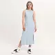 Cropp - Midi rebrasta obleka - bledo modra