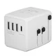 Potovalni adapter Techsuit HHT904-W3 EU/UK/AUS/US, 3x USB + 1x USB-C, PD 30W - bel