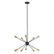 Feiss FE-JAX10-MB - LED luster na štangu JAX 10xG9/3W/230V crna/zlatna