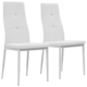 Greatstore Jedilni stoli 2 kosa belo umetno usnje