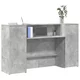 vidaXL Sprejemna miza betonsko siva 180x50x103,5 cm inženirski les