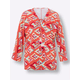 heine Bluza svetlo modra/pastelno rumena/korala