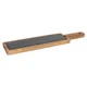 Serving platter, slate, with acacia wood base, 45 x 10.5 cm - Viejo Va