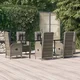 7-dijelni vrtni blagovaonski set crno-sivi od poliratana