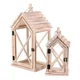 Autronic Svetilka Wooden lantern - house shape, price for a set of 2 pieces (DA221)