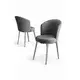 HANAH HOME Set stolica (2 dela) Risa Grey Chrome