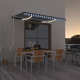 Automatska tenda sa senzorom LED 350x250 cm plavo-bijela
