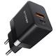 Wall charger Blitzwolf BW-S21 GaN 35W, USB + USB-C (black)