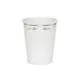 PartyDeco Papirnati kozarci - Beli z ornamentom 220 ml