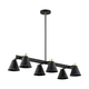 Argon 2552 - Luster na šipci AVALONE 6xE27/15W/230V crna/zlatna