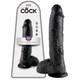 Kraljevski penis 10 vena dilda (25 cm) - crno