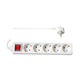 TOO PSW-515S 5 sockets 1.5 meters 3x1.0mm2 white distributor with switch