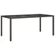 Vidaxl Vrtna miza Rjava 190 x 90 x 75 cm poli ratan