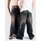 Vitriol Void Bite Jeans print blue