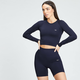 MP Womens Shape Seamless Ultra Long Sleeve Top - Navy - XS