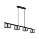 Globo 16055-4HS - LED luster na sajli HIGGINS 4xGX53/6W/230V dimljeno/crna