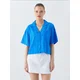 MixRay Bluza Hemden kobalt modra