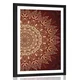 Plakat s paspartujem zlata Mandala na bordo ozadju - 20x30 white