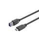 shumee Vivolink PROUSBCBMM7.5 USB-C na USB-B 3.2 Gen 1 kabel, 7,5 m, črne barve