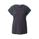 Womens raglan T-shirt with contrasting charcoal/bottlegreen