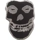 Misfits Inverted Silver Skull Našitek za šivanje 67 x 90 mm