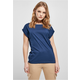 Womens T-shirt with extended shoulder spaceblue