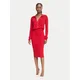 Elisabetta Franchi Cocktail obleka AM-19S-66E2-V500 Rdeča Slim Fit