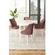 Hanah Home Set Trpezarijski sto i 4 stolice, Prljavo roze