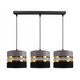 Luster na sajli CORAL 3xE27/60W/230V crno-sivi